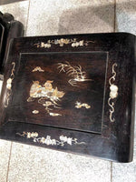 將圖片載入圖庫檢視器 Y1090028小葉紫檀鑲貝殼琴桌
