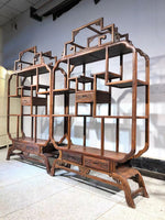將圖片載入圖庫檢視器 Y1090006黃花梨博古架兩件套
