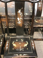 將圖片載入圖庫檢視器 Y1090026小葉紫檀鑲貝殼八仙桌子椅子五件套
