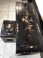 將圖片載入圖庫檢視器 Y1090028小葉紫檀鑲貝殼琴桌

