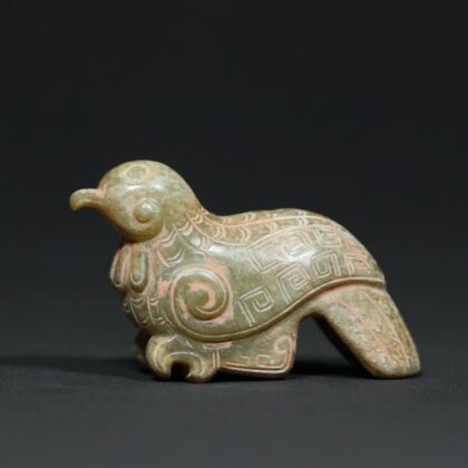 精品舊藏西周老和田玉【玉鳳鳥】